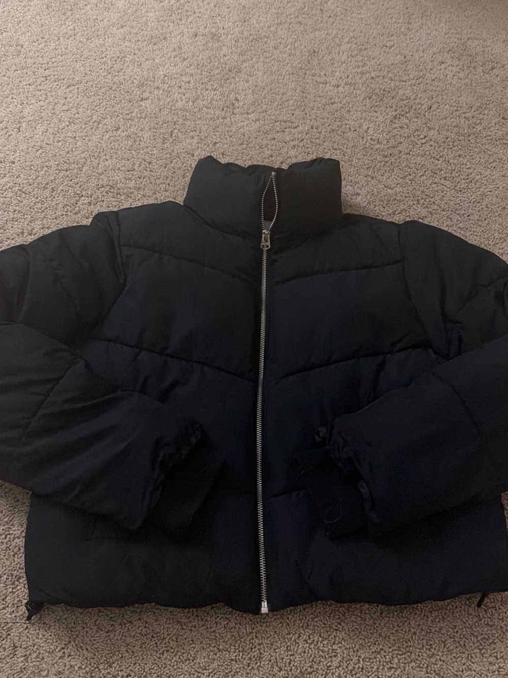 Hollister Black Short Puffer Jacket